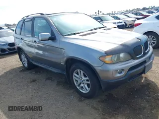 2005 BMW X5 3.0i with VIN 5UXFA13555LY20390, listed as a IAAI auction lot 41903119 with 196,022 mi miles. Bid and sale history available at carsss.com. Image 1.