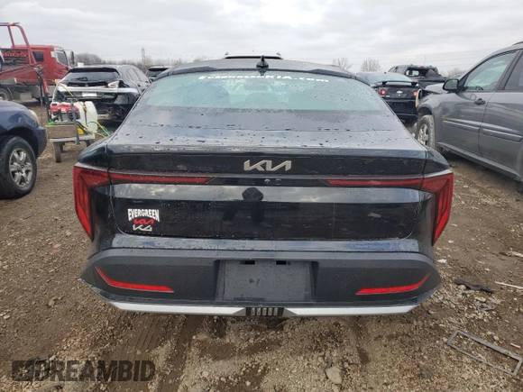 2025 Kia K4 LXS with VIN 3KPFT4DE0SE017504, listed as a Copart auction lot 85756534 with 3,202 mi miles and Salvage Title. Bid and sale history available at carsss.com. Image 6.