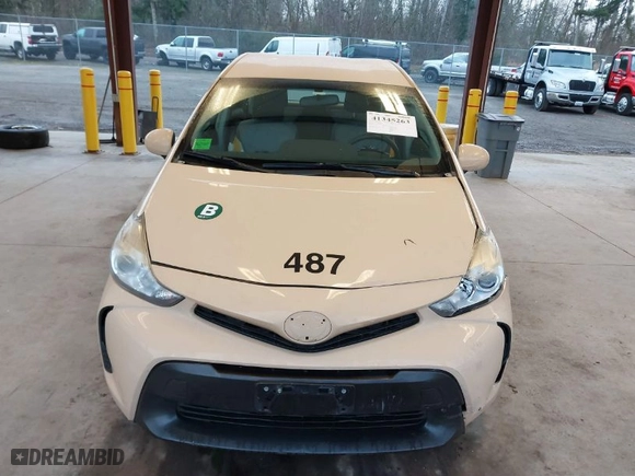 2015 Toyota Prius v Two with VIN JTDZN3EU4FJ030479, listed as a IAAI auction lot 41345263 with 1 mi miles. Bid and sale history available at carsss.com. Image 12.