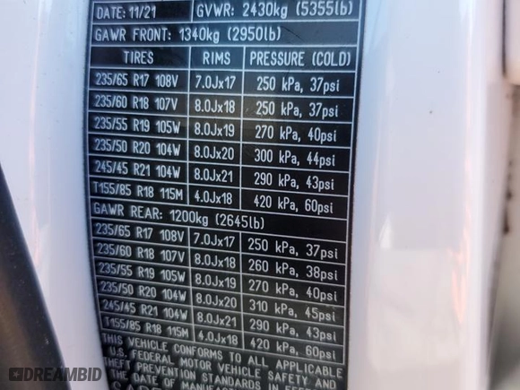 2022 Jaguar E-PACE SE with VIN SADFP2FX4N1030498, listed as a Copart auction lot 61425734 with 17,521 mi miles and Salvage Title. Bid and sale history available at carsss.com. Image 13.