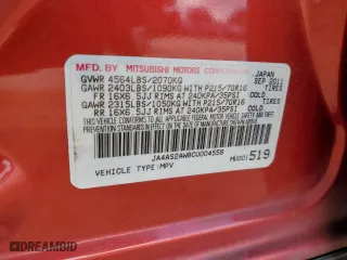2012 Mitsubishi Outlander ES with VIN JA4AS2AW8CU004558, listed as a Copart auction lot 74552094 with 213,094 mi miles and Salvage Title. Bid and sale history available at carsss.com. Image 12.