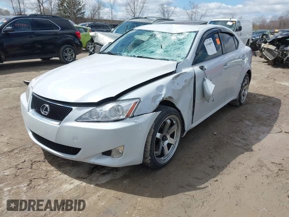 2007 Lexus IS 250 with VIN JTHCK262472019451, listed as a IAAI auction lot 41948899 with 120,637 mi miles. Bid and sale history available at carsss.com. Image 2.