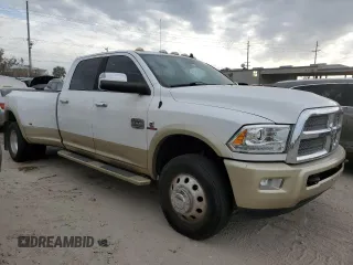 2015 Ram 3500 Longhorn with VIN 3C63RRKL7FG595603, listed as a Copart auction lot 76554154 with 118,271 mi miles and Non Repairable. Bid and sale history available at carsss.com. Image 4.