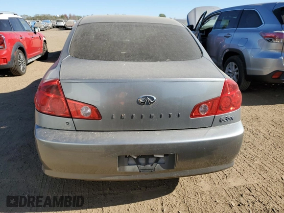 2006 Infiniti G35 with VIN JNKCV51F26M606141, listed as a Copart auction lot 76405854 with Not Provided miles and Clean Title. Bid and sale history available at DreamBid. Image 6.