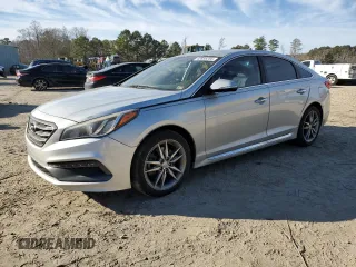 2015 Hyundai Sonata Sport with VIN 5NPE34AB6FH054483, listed as a Copart auction lot 42856255 with 163,708 mi miles and Salvage Title. Bid and sale history available at carsss.com. Image 1.