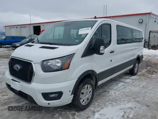 2024 Ford Transit Passenger XL with VIN 1FBAX2Y82RKA81076, listed as a IAAI auction lot 41632808 with 12,438 mi miles and . Bid and sale history available at DreamBid. Image 2.