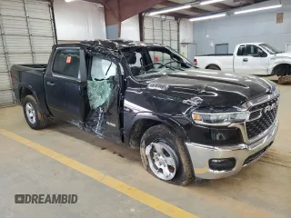 2025 Ram 1500 Big Horn with VIN 1C6SRFFPXSN591196, listed as a Copart auction lot 52577325 with 14,036 mi miles and Salvage Title. Bid and sale history available at carsss.com. Image 4.