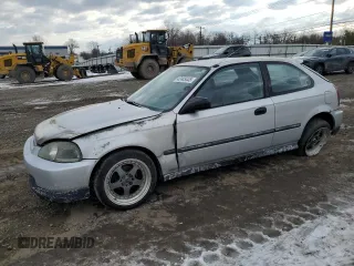 1997 Honda Civic DX with VIN 2HGEJ6349VH114958, listed as a Copart auction lot 42445445 with 206,565 mi miles and Salvage Title. Bid and sale history available at carsss.com. Image 1.