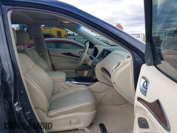 2013 Infiniti JX35 with VIN 5N1AL0MM6DC342383, listed as a IAAI auction lot 40825950 with 105,979 mi miles and . Bid and sale history available at DreamBid. Image 5.