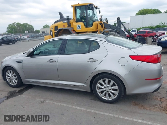 2015 Kia Optima EX with VIN 5XXGN4A70FG422277, listed as a IAAI auction lot 41932887 with 150,386 mi miles. Bid and sale history available at carsss.com. Image 14.