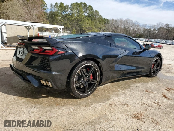 2023 Chevrolet Corvette 2LT with VIN 1G1YB2D44P5109847, listed as a Copart auction lot 45780925 with 7,558 mi miles and Salvage title. Bid and sale history available at DreamBid. Image 3.