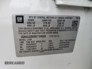 2016 Chevrolet Equinox LT with VIN 2GNALCEK8G1184939, listed as a Copart auction lot 52213215 with 79,693 mi miles and Salvage Title. Bid and sale history available at DreamBid. Image 12.
