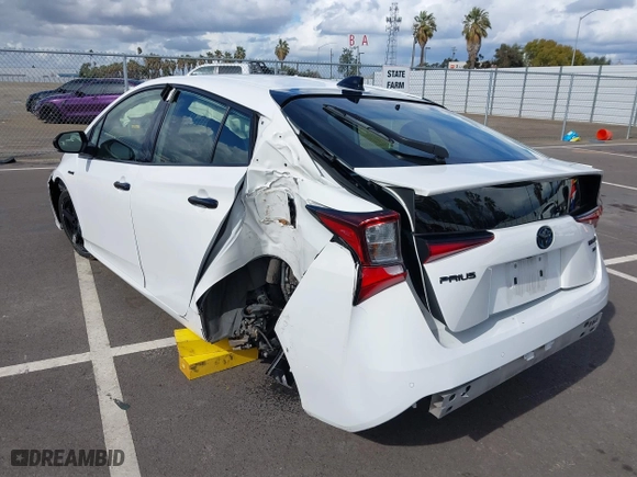 2022 Toyota Prius L Eco with VIN JTDKAMFU5N3174854, listed as a IAAI auction lot 41816230 with 93,444 mi miles. Bid and sale history available at carsss.com. Image 3.