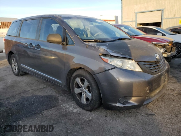 2012 Toyota Sienna with VIN 5TDZK3DC5CS276747, listed as a Copart auction lot 86114954 with 0 mi miles and Salvage Title. Bid and sale history available at carsss.com. Image 4.