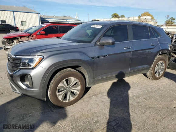 2024 Volkswagen Atlas Cross Sport 2.0T SE with VIN 1V2DE2CA3RC244772, listed as a Copart auction lot 81523574 with 7,369 mi miles and Salvage Title. Bid and sale history available at carsss.com. Image 1.