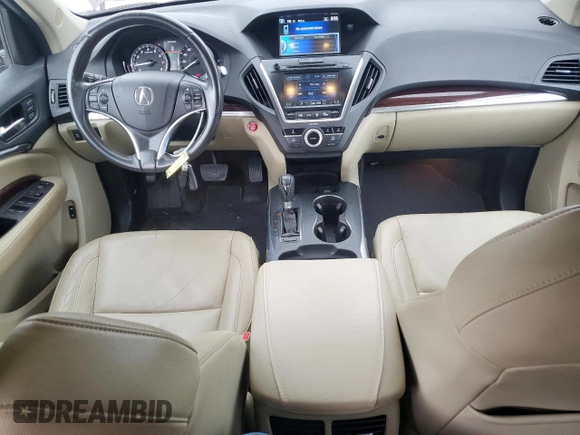 2015 Acura MDX with VIN 5FRYD4H29FB015576, listed as a Copart auction lot 63522315 with 66,884 mi miles and Salvage title. Bid and sale history available at DreamBid. Image 8.