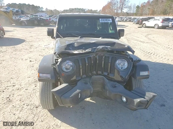 2019 Jeep Wrangler Unlimited Sport S with VIN 1C4HJXDG9KW555447, listed as a Copart auction lot 83659034 with 77,389 mi miles and Salvage Title. Bid and sale history available at carsss.com. Image 12.