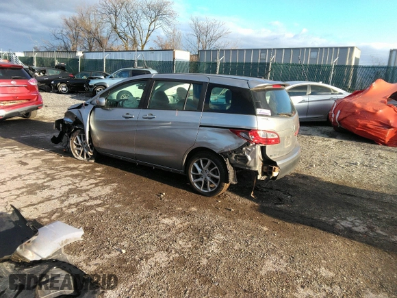 2012 Mazda 5 Grand Touring with VIN JM1CW2DL9C0121660, listed as a IAAI auction lot 38250695 with 119,389 mi miles. Bid and sale history available at carsss.com. Image 3.