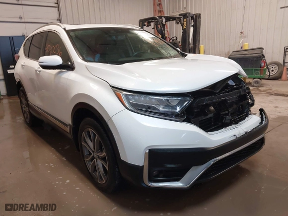 2021 Honda CR-V Touring with VIN 5J6RW2H96ML006727, listed as a IAAI auction lot 41340036 with 1 mi miles. Bid and sale history available at carsss.com. Image 1.