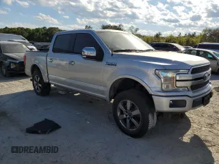 2019 Ford F-150 XL with VIN 1FTEW1E45KFB43127, listed as a Copart auction lot 50134345 with 194,396 mi miles and Salvage Title. Bid and sale history available at DreamBid. Image 4.