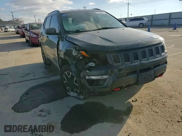 2020 Jeep Compass Trailhawk with VIN 3C4NJDDBXLT196297, listed as a Copart auction lot 87486584 with 108,766 mi miles and Salvage Title. Bid and sale history available at carsss.com. Image 11.