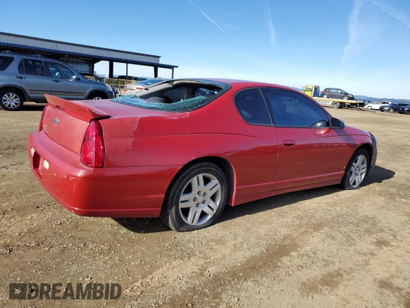 2007 Chevrolet Monte Carlo LT with VIN 2G1WK15K879237574, listed as a Copart auction lot 85602474 with 179,607 mi miles and Salvage Title. Bid and sale history available at carsss.com. Image 3.