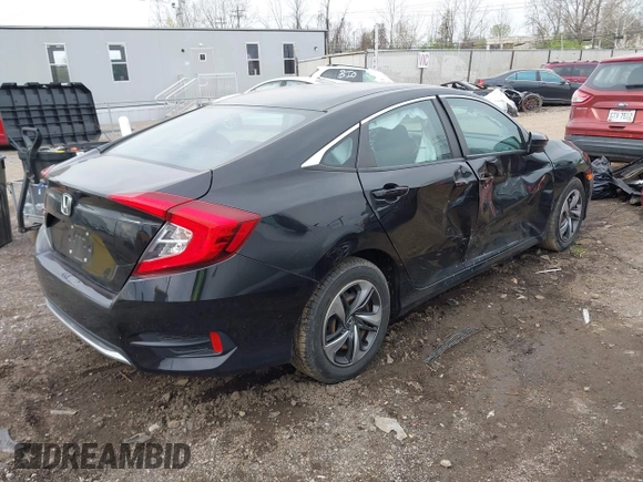 2020 Honda Civic Sedan LX with VIN 2HGFC2F67LH540441, listed as a IAAI auction lot 42026015 with 39,981 mi miles. Bid and sale history available at carsss.com. Image 4.