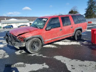 1997 GMC Suburban z VIN 3GKGK26J9VG515459, wystawiony jako Copart lot #87515385 z przebiegiem 205 982 mil mil oraz Szkody całkowita. Historia ofert i sprzedaży dostępna na DreamBid. Obrazek 1.