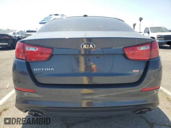 2015 Kia Optima LX with VIN KNAGM4A76F5605252, listed as a Copart auction lot 56244045 with 143,287 mi miles and Salvage title. Bid and sale history available at DreamBid. Image 6.