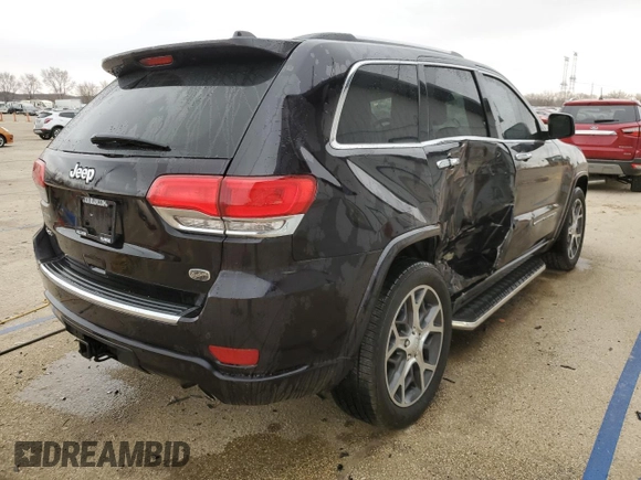 2019 Jeep Grand Cherokee Overland with VIN 1C4RJFCG4KC678476, listed as a Copart auction lot 49646275 with 69,355 mi miles and Salvage Title. Bid and sale history available at carsss.com. Image 3.
