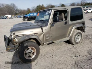 2003 Jeep Wrangler Sahara with VIN 1J4FA59S23P340958, listed as a Copart auction lot 45868005 with 150,924 mi miles and Salvage Title. Bid and sale history available at carsss.com. Image 1.