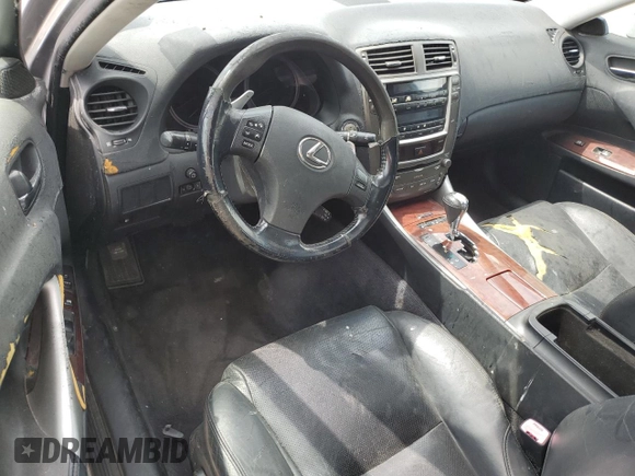 2006 Lexus IS 250 with VIN JTHCK262665006505, listed as a Copart auction lot 51923245 with Not Provided miles and Salvage Title. Bid and sale history available at DreamBid. Image 8.