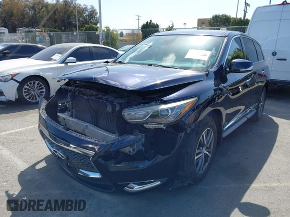 2019 Infiniti QX60 LUXE with VIN 5N1DL0MN9KC559199, listed as a IAAI auction lot 41931773 with 111,569 mi miles. Bid and sale history available at carsss.com. Image 2.