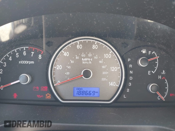 2008 Hyundai Elantra GLS with VIN KMHDU46D78U565529, listed as a IAAI auction lot 42393502 with 188,669 mi miles and . Bid and sale history available at DreamBid. Image 7.