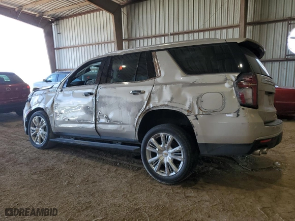 2021 Chevrolet Tahoe High Country with VIN 1GNSCTKL2MR117385, listed as a Copart auction lot 65074284 with 0 mi miles and Salvage Title. Bid and sale history available at carsss.com. Image 2.