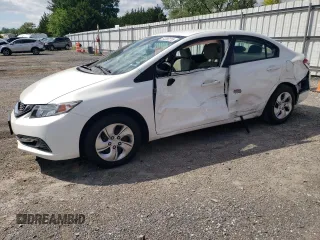 2013 Honda Civic LX with VIN 2HGFB2F55DH537758, listed as a Copart auction lot 57220215 with 113,721 mi miles and Salvage title. Bid and sale history available at DreamBid. Image 1.