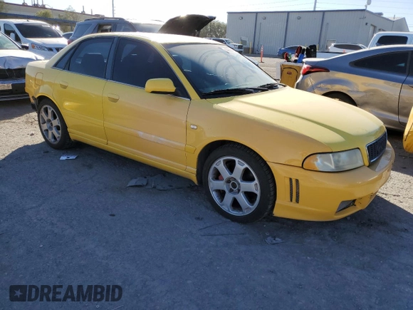 2001 Audi S4 with VIN WAURD68D61A092472, listed as a Copart auction lot 44989545 with 165,067 mi miles and Salvage Title. Bid and sale history available at carsss.com. Image 4.