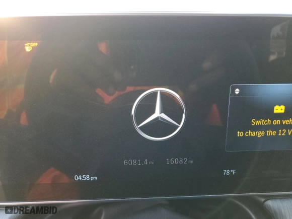 2023 Mercedes-Benz EQE with VIN 4JGGM2BB4PA021401, listed as a Copart auction lot 84695334 with 16,082 mi miles and Non Repairable. Bid and sale history available at carsss.com. Image 9.