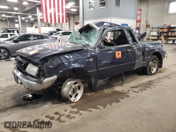 1999 Ford Ranger XL with VIN 1FTZR15V0XPB53602, listed as a Copart auction lot 88705345 with 163,963 mi miles and Non Repairable. Bid and sale history available at carsss.com. Image 1.