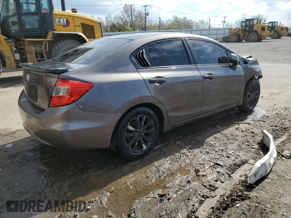 2012 Honda Civic EX with VIN 19XFB2F80CE053287, listed as a Copart auction lot 53332085 with 137,445 mi miles and Salvage Title. Bid and sale history available at DreamBid. Image 3.