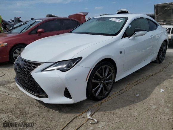 2019 Lexus RC with VIN JTHHA5BCXK5009507, listed as a Copart auction lot 73850854 with 82,575 mi miles and Non Repairable. Bid and sale history available at carsss.com. Image 1.