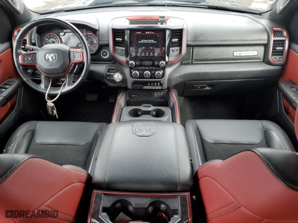2019 Ram 1500 Rebel with VIN 1C6SRFLTXKN900229, listed as a Copart auction lot 44727365 with 77,670 mi miles and Salvage Title. Bid and sale history available at carsss.com. Image 8.