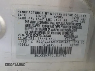 2016 Nissan Note S Plus with VIN 3N1CE2CP7GL365780, listed as a Copart auction lot 52761855 with 87,635 mi miles and Salvage Title. Bid and sale history available at DreamBid. Image 13.