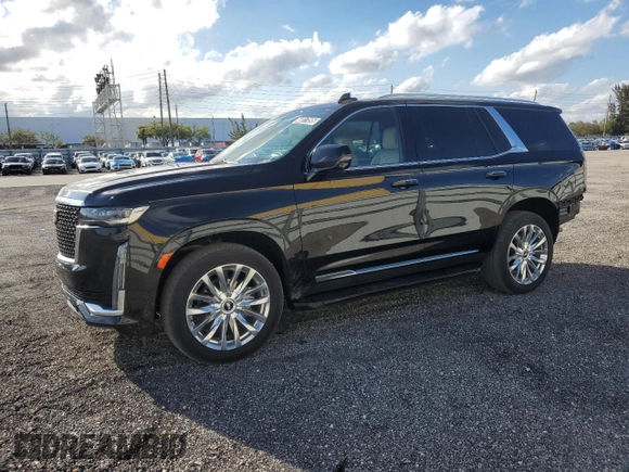2023 Cadillac Escalade 4WD Premium Luxury z VIN 1GYS4BKL3PR236058, wystawiony jako Copart lot #46817095 z przebiegiem 53 089 mil mil oraz Tytuł czysty. Historia ofert i sprzedaży dostępna na DreamBid. Obrazek 1.