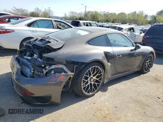 2014 Porsche 911 Turbo with VIN WP0AD2A92ES167652, listed as a Copart auction lot 75422514 with 35,360 mi miles and Salvage Title. Bid and sale history available at carsss.com. Image 3.