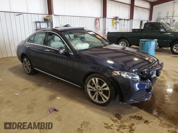 2018 Mercedes-Benz C 300 with VIN 55SWF4KB3JU280657, listed as a Copart auction lot 58184455 with Not provided miles and Salvage title. Bid and sale history available at DreamBid. Image 4.