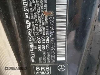 2000 Mercedes-Benz CLK with VIN WDBLK65G9YT034723, listed as a Copart auction lot 50038375 with 129,995 mi miles and Salvage Title. Bid and sale history available at carsss.com. Image 12.