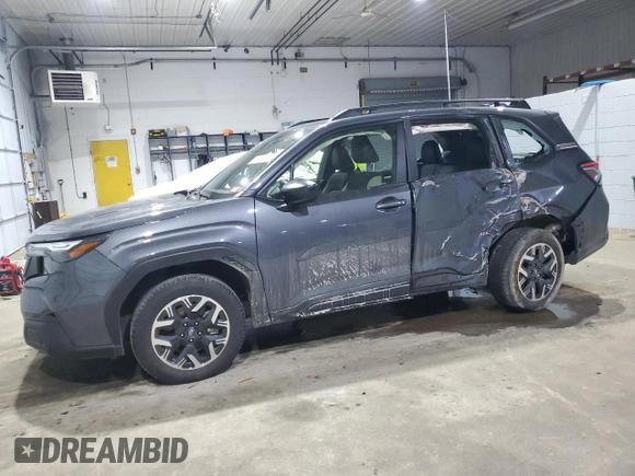 2025 Subaru Forester with VIN JF2SLDAC2SH424463, listed as a Copart auction lot 43462085 with 4,458 mi miles and Salvage title. Bid and sale history available at DreamBid. Image 1.