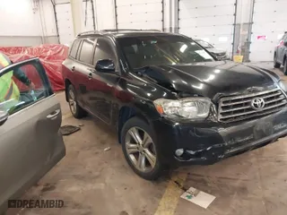 2009 Toyota Highlander Sport with VIN JTEES43A292147672, listed as a IAAI auction lot 41616411 with 148,002 mi miles. Bid and sale history available at carsss.com. Image 1.