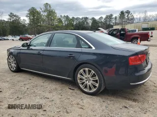 2014 Audi A8 3.0L TDI with VIN WAURMAFD1EN011155, listed as a Copart auction lot 49234365 with 106,967 mi miles and Salvage title. Bid and sale history available at DreamBid. Image 2.